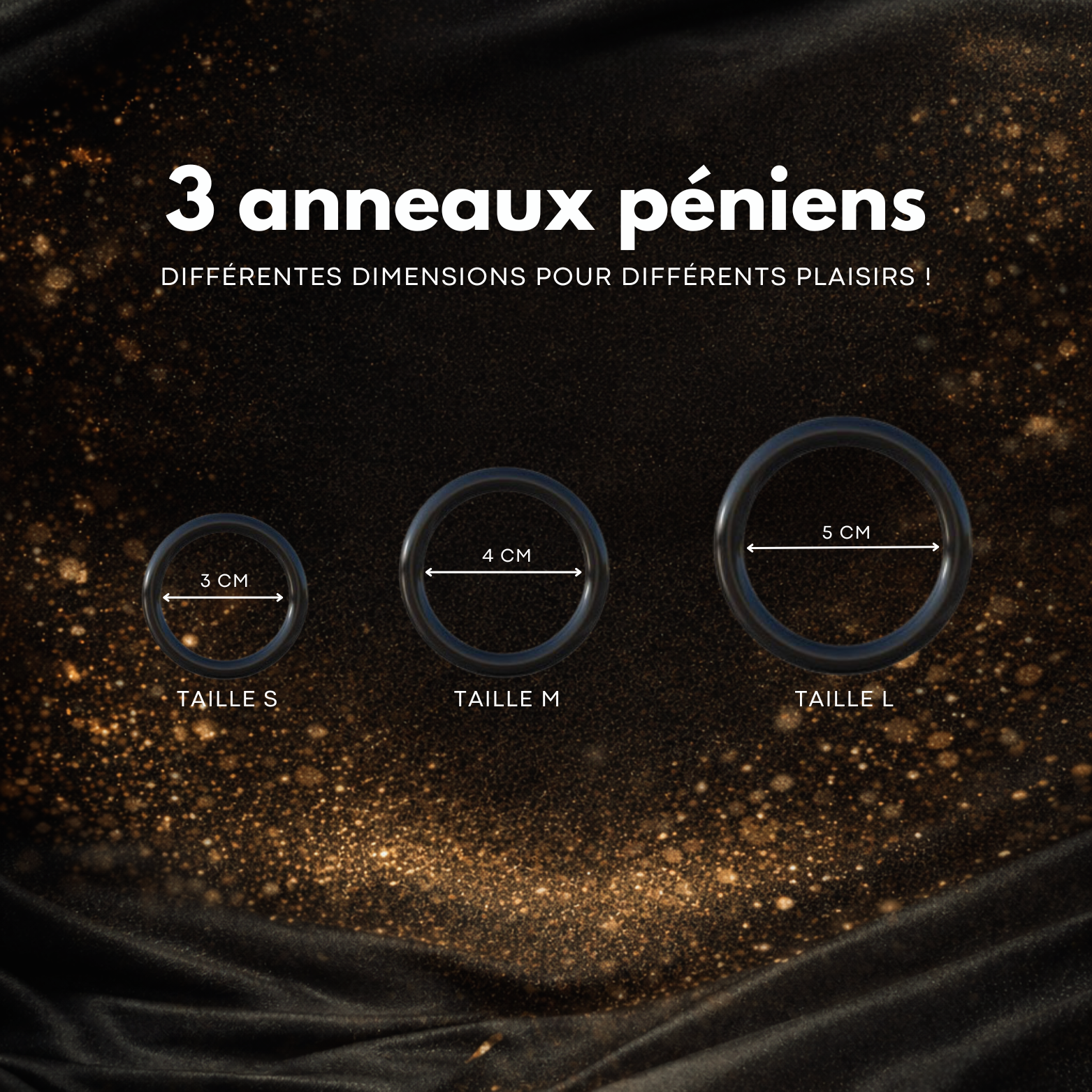 3 anneaux péniens (lot)