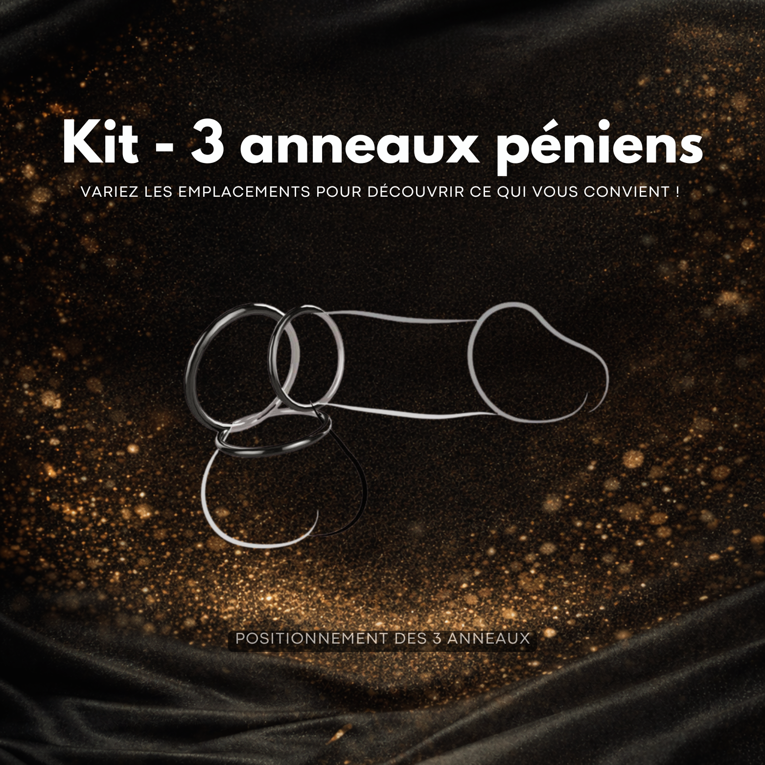 3 anneaux péniens (lot)