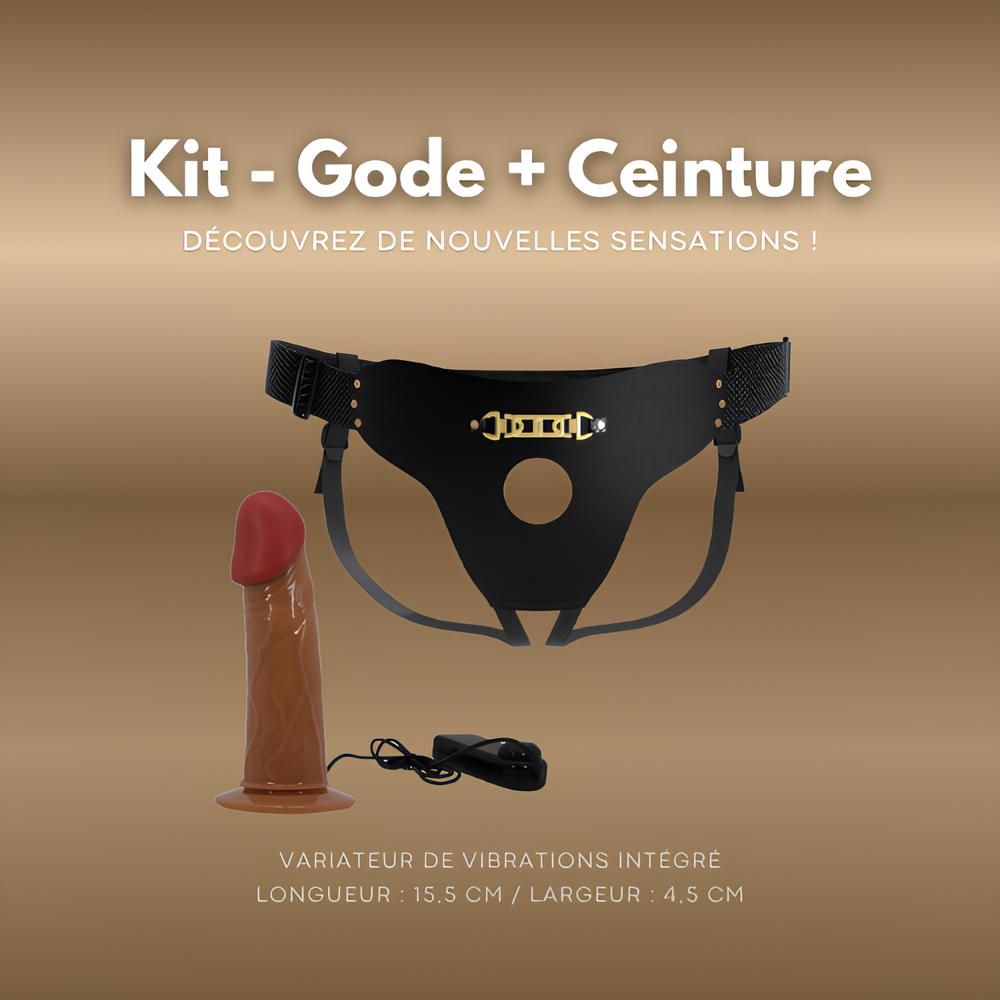 Gode ceinture vibrant - 16cm