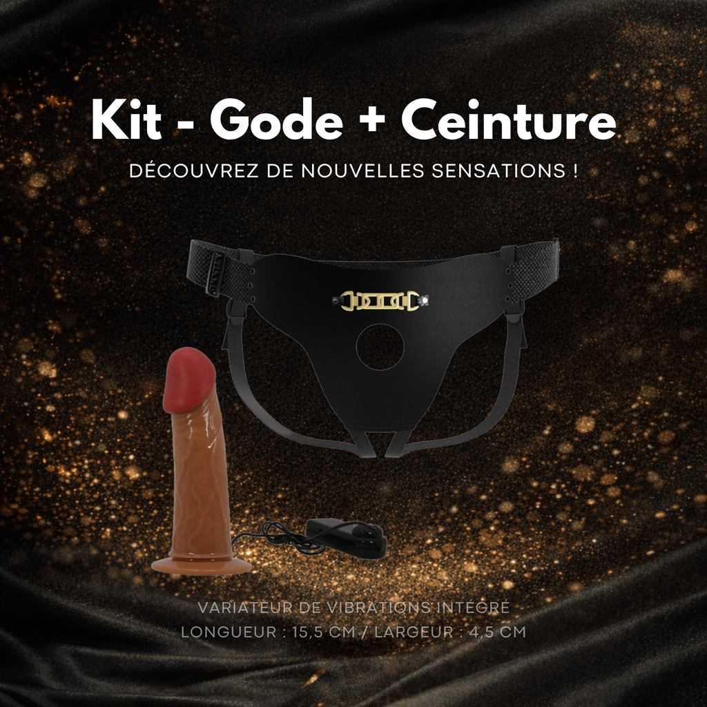 Gode ceinture vibrant - 16cm